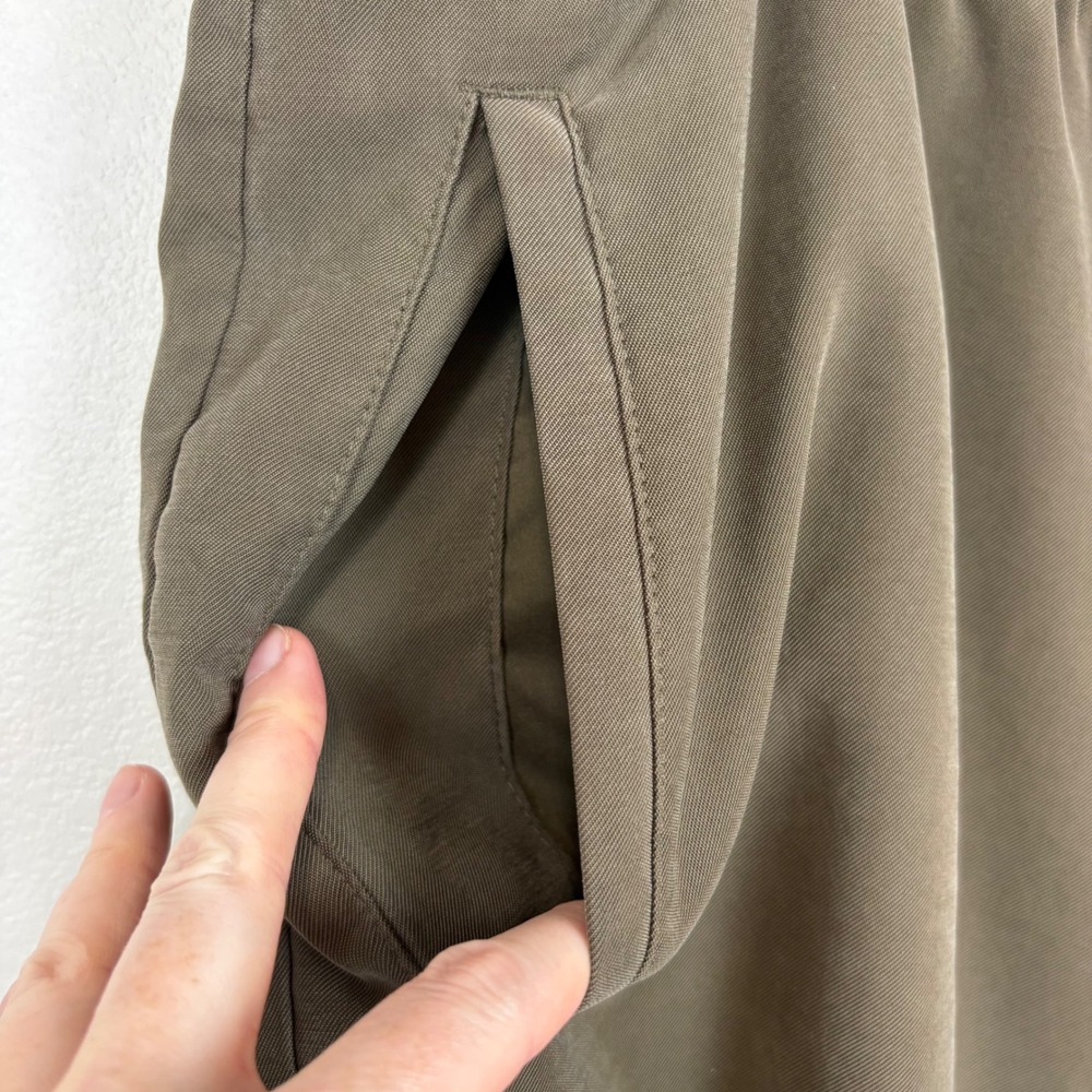 Old Navy Extra High-Waisted Drapey Cargo Super Wide-Leg Pants Sz XXL Olive Green - Picture 8 of 16
